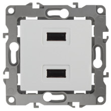 12-4110-01  ЭРА Устройство зарядное USB, 230В/5В-2100мА, IP20, Эра12, белый