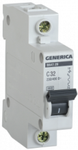 Авт. выкл. ВА47-29 1Р 32А 4,5кА х-ка С GENERICA