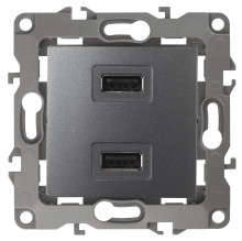 12-4110-12  ЭРА Устройство зарядное USB, 230В/5В-2100мА, IP20, Эра12, графит