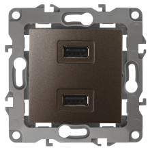 12-4110-13  ЭРА Устройство зарядное USB, 230В/5В-2100мА, IP20, Эра12, бронза