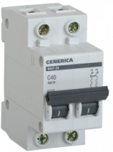 Авт. выкл. ВА47-29 2Р 40А 4,5кА х-ка С GENERICA