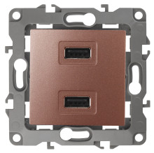 12-4110-14  ЭРА Устройство зарядное USB, 230В/5В-2100мА, IP20, Эра12, медь