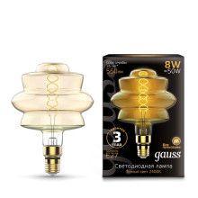 Лампа Gauss Led Vintage Filament Flexible BD180 8W E27 180*250mm Golden 2400K 1/4