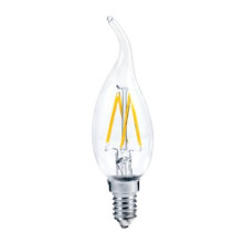 Лампа светодиодная LED-СВЕЧА НА ВЕТРУ-PREMIUM 5Вт 230В Е14 3000К 450Лм прозрачная ASD