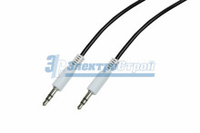 Аудио кабель AUX 3.5 мм гелевый 1M черный