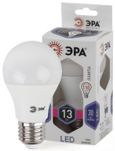 Лампочка светодиодная ЭРА STD LED A60-13W-860-E27 E27 13Вт груша холодный дневной свет