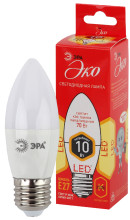 Лампа светодиодная Эра ECO LED B35-10W-827-E27 (диод, свеча, 10Вт, тепл, E27)