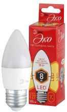 Лампочка светодиодная ЭРА RED LINE ECO LED B35-8W-827-E27 E27 8Вт свеча теплый белый свет