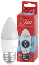 Лампа светодиодная Эра ECO LED B35-8W-840-E27 (диод, свеча, 8Вт, нейтр, E27)