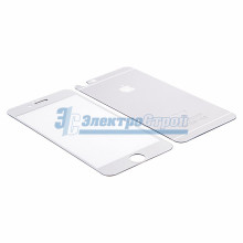 Защитное стекло двухстороннее для iPhone 6/6S серебристое
