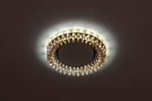 Светильник DK LD20 TEA/WH  ЭРА декор cо светодиодной подсветкой Gx53, прозрачный