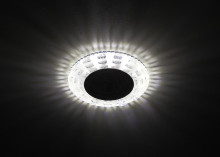 Светильник DK LD8 SL/WH  ЭРА декор cо светодиодной подсветкой MR16, прозрачный