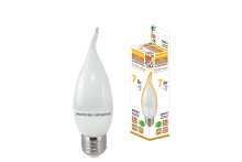 Лампа светодиодная WFС37-7 Вт-230 В -4000 К–E27 (свеча на ветру) Народная