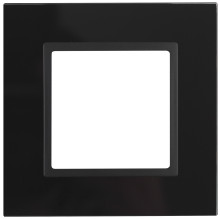 14-5101-05  ЭРА Рамка на 1 пост, стекло, Эра Elegance, чёрный+антр