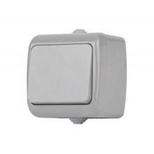 Выключатель Intro Atlantic 5-101-03 10А-250В, IP54, открытой установки, серый