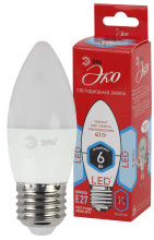 Лампочка светодиодная ЭРА RED LINE LED B35-6W-840-E27 R Е27 6 Вт свеча нейтральный белый свет