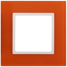 14-5101-22  ЭРА Рамка на 1 пост, стекло, Эра Elegance, оранжевый+бел
