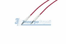 Аудио кабель AUX 3.5 мм в тканевой оплетке 1M красный