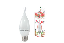 Лампа светодиодная WFC37-10 Вт-230 В -3000 К–E27 (свеча на ветру) Народная