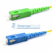 Патч-корд оптический переходной (SM), 9/125 (OS2), SC/APC-SC/UPC, (Simplex), PVC, 5м