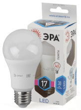 Лампочка светодиодная ЭРА STD LED A60-17W-840-E27 E27 17Вт груша нейтральный белый свет