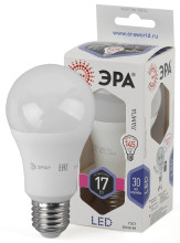 Лампочка светодиодная ЭРА STD LED A60-17W-860-E27 E27 17Вт груша холодный дневной свет