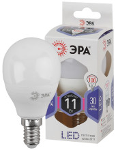 Лампочка светодиодная ЭРА STD LED P45-11W-860-E14 E14 11Вт шар холодный дневной свет