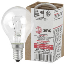 Лампа накаливания  ЭРА шарик 60Вт 230В E14 прозр. в цветной гофре. ДШ 230-60 Е 14