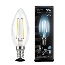 Лампа Gauss LED Filament Candle E14 9W 4100К 1/10/50