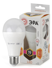 Лампочка светодиодная ЭРА STD LED A65-19W-827-E27 E27 19Вт груша теплый белый свет