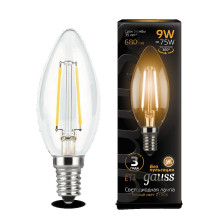 Лампа Gauss LED Filament Candle E14 9W 2700К 1/10/50