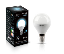 Лампа Gauss LED Globe 4W E14 4100K 1/10/50