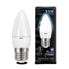 Лампа Gauss LED Candle E27 9.5W 4100К 1/10/50
