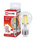 Лампа светодиодная LED-A60-deco 11Вт 230В Е27 6500К 990Лм прозрачная IN HOME