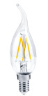 Лампа светодиодная LED-СВЕЧА НА ВЕТРУ-PREMIUM 5Вт 230В Е14 4000К 450Лм прозрачная ASD