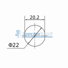 Индикатор Ø30  220V  красный LED  REXANT