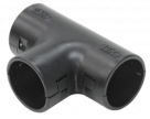 Тройник открывающийся TI32G IEK черный (5 шт/комп)