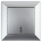 4-103-03  Intro Переключатель, 10А-250В, СУ, Solo, алюминий