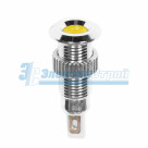 Индикатор металл Ø8 220В подсв/желтая LED  REXANT