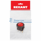 Выключатель клавишный круглый 250V 3А (3с) ON-OFF красный  с подсветкой  Micro  (RWB-106, SC-214)  R