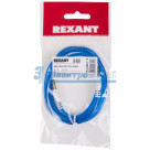 Аудио кабель AUX 3.5 мм гелевый 1M синий REXANT