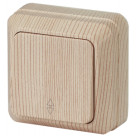 2-103-11  Intro Переключатель, 10А-250В, IP20, ОУ, Quadro, сосна