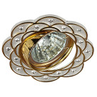 Светильник KL38А GD/SL  ЭРА литой пов. cо стразами MR16,12V/220V, 50W  золото/серебро