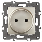 14-2105-04  ЭРА Розетка 2P, 16A-250В, IP20, Эра Elegance, шампань