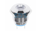 Индикатор металл Ø16 12В подсв/белая LED  REXANT
