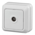 2-301-01  Intro Розетка TV одиночная, IP20, ОУ, Quadro, белый