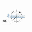 Индикатор Ø16  220V  желтый LED  REXANT