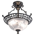 Светильник потолочный  Тип ламп 2*60W E27 материал: металл, стекло 360*340