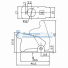 Защитная крышка для тумблеров типа KN и ASW  хром  REXANT