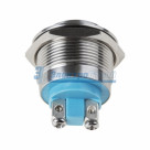 Кнопка  антивандальная Ø22 Б/Фикс (2с винт) (ON)-OFF вогнутая  REXANT